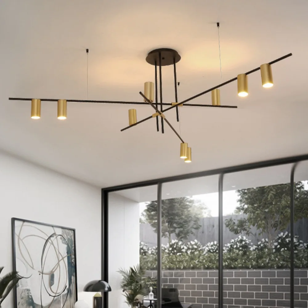 

Modern Gold Chandelier LED Designer Creative Dining Lights Chandelier for Living Room Suspension Luminaire