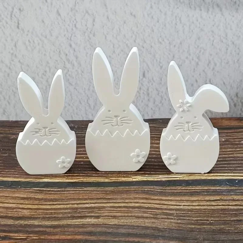 

Горячая новинка 2026: Силиконовая форма для пасхальных яиц в виде кролика - 3D-форма для свечей и литья из смолы с мордочкой зайчика, пастельные цвета, пасхальный декор