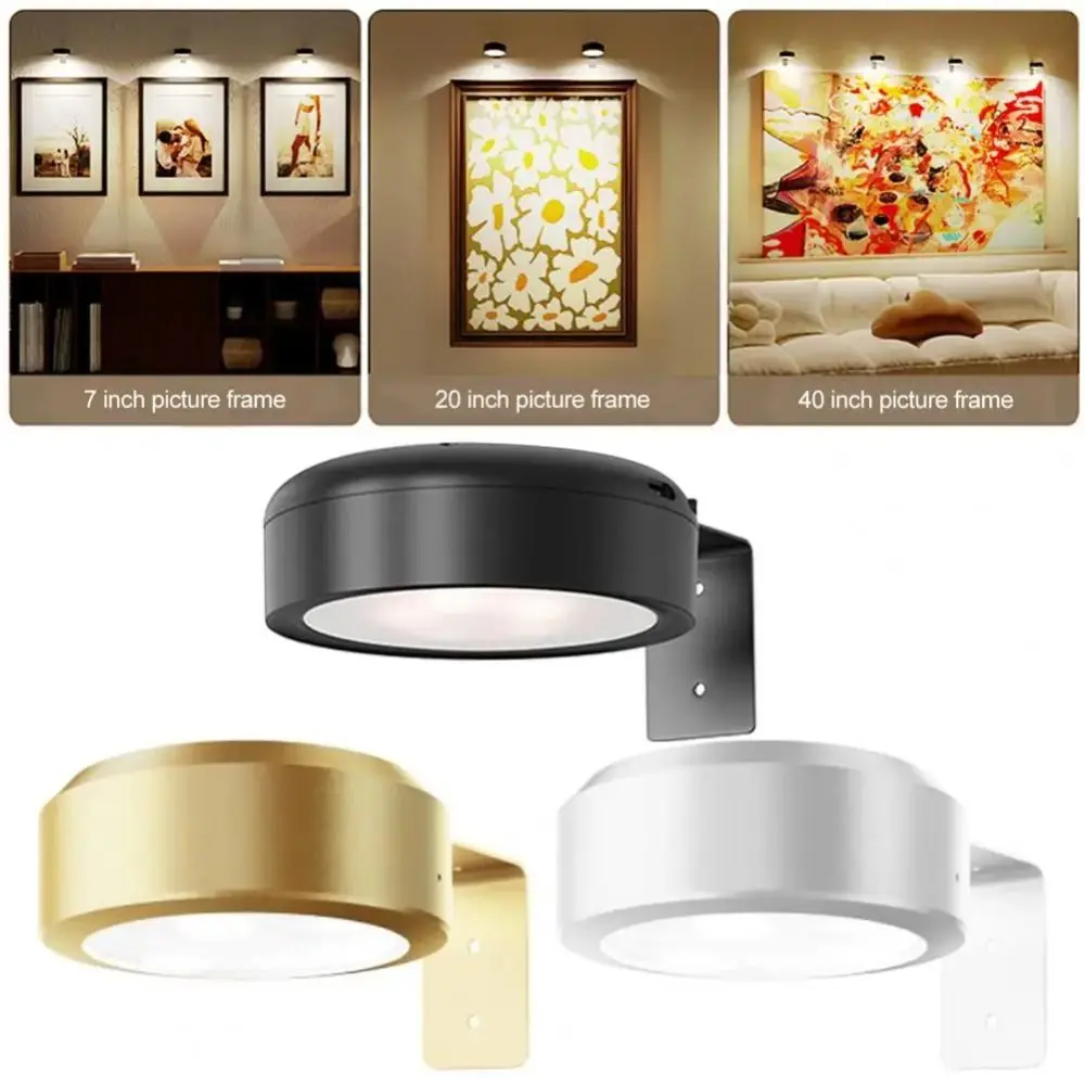 Wall-mounted RGB Painting Light Dimmable with Remote Control Painting Lamp Battery Operated Adjustable 13-Color Bracket Light