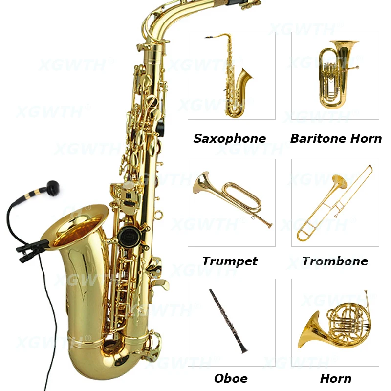 Micrófono de cuello de cisne cardioide, condensador para Shure AKG Samson, Saxo inalámbrico, rendimiento de escenario, 4 pines, 3 pines, 3,5mm