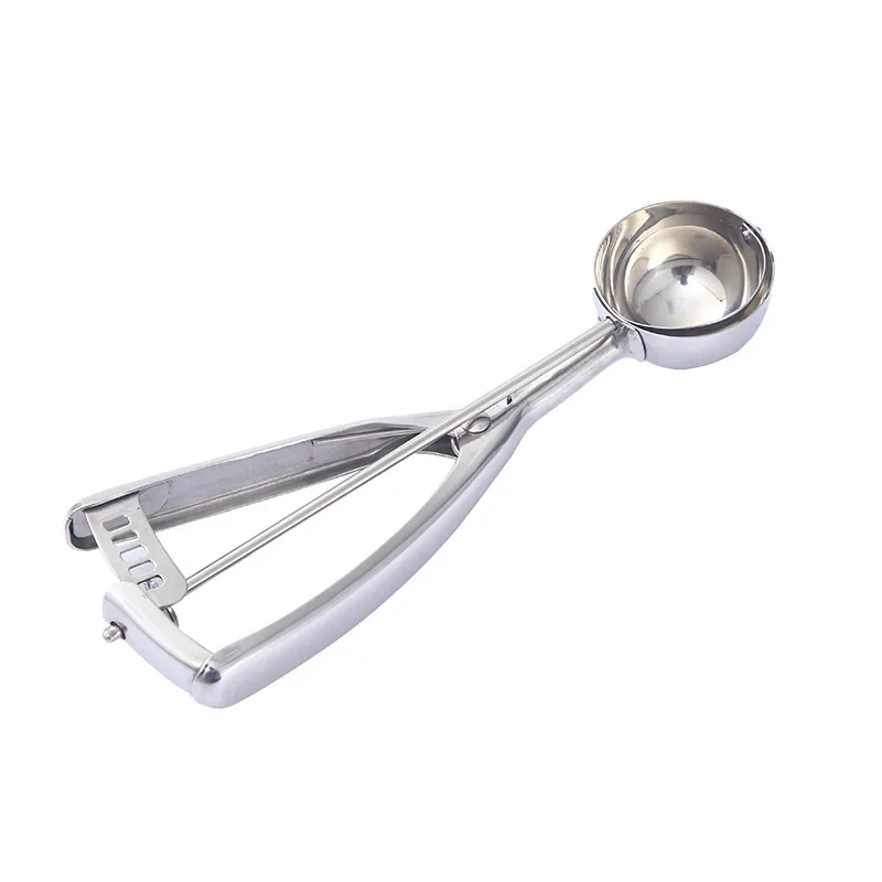 Stainless Steel Ice Cream Scoop Tool Cookie Spoon 12 Size Watermelon Ball Handle Mash Potato Tools Home Kitchen Accessories 1PCS