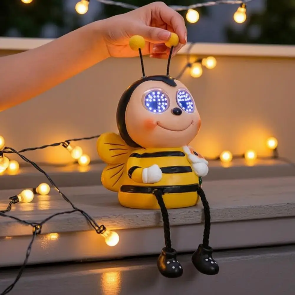 Solar Charging Lights Eyes Solar Lamp with Motion Sensor Outdoor Waterproof Garden Figurines Blinking Led Yard Patio Decorations