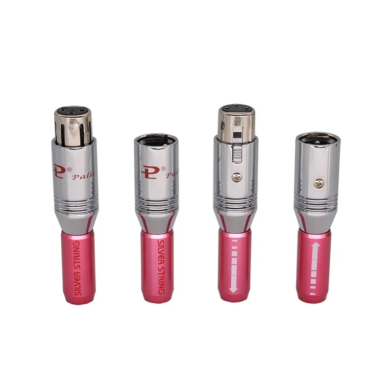 HiFi placcato rodio 3 pin spina XLR maschio femmina adattatore microfono audio bilanciato cavo amplificatore connettore microfono