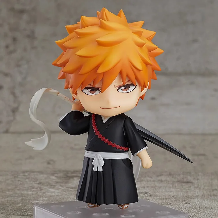 

Articulated & Face-Change Chibi Statue Anime Sword Warrior with Black Uniform Poseable Collectible Figure