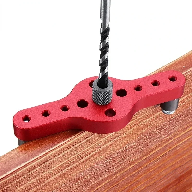 Alloy Dowel Jig Vertical Pocket Hole Jig Woodworking Self Centering 6/8/10mm Drilling Locator Wood Dowelling Drill Guide Kit