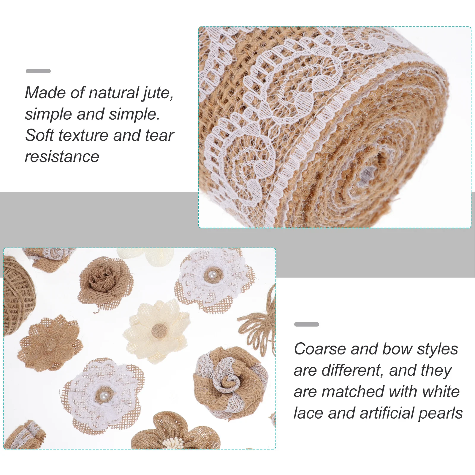 

30Pcs Linen Party Decor Beautiful Handmade Flowers Bows DIY Accessories for Craft Home Decoration Linen Flower Accessory