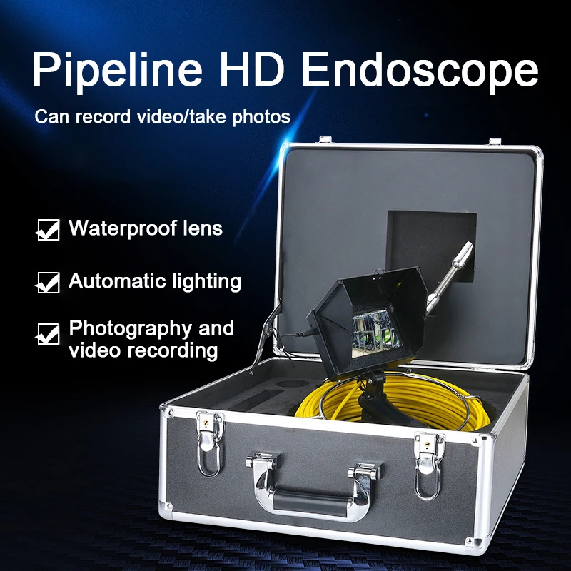 

4,3-дюймовая камера для проверки дренажных труб с функцией DVR и светодиодной подсветкой, водонепроницаемым бороскопом IP68, промышленным эндоскопом для дома