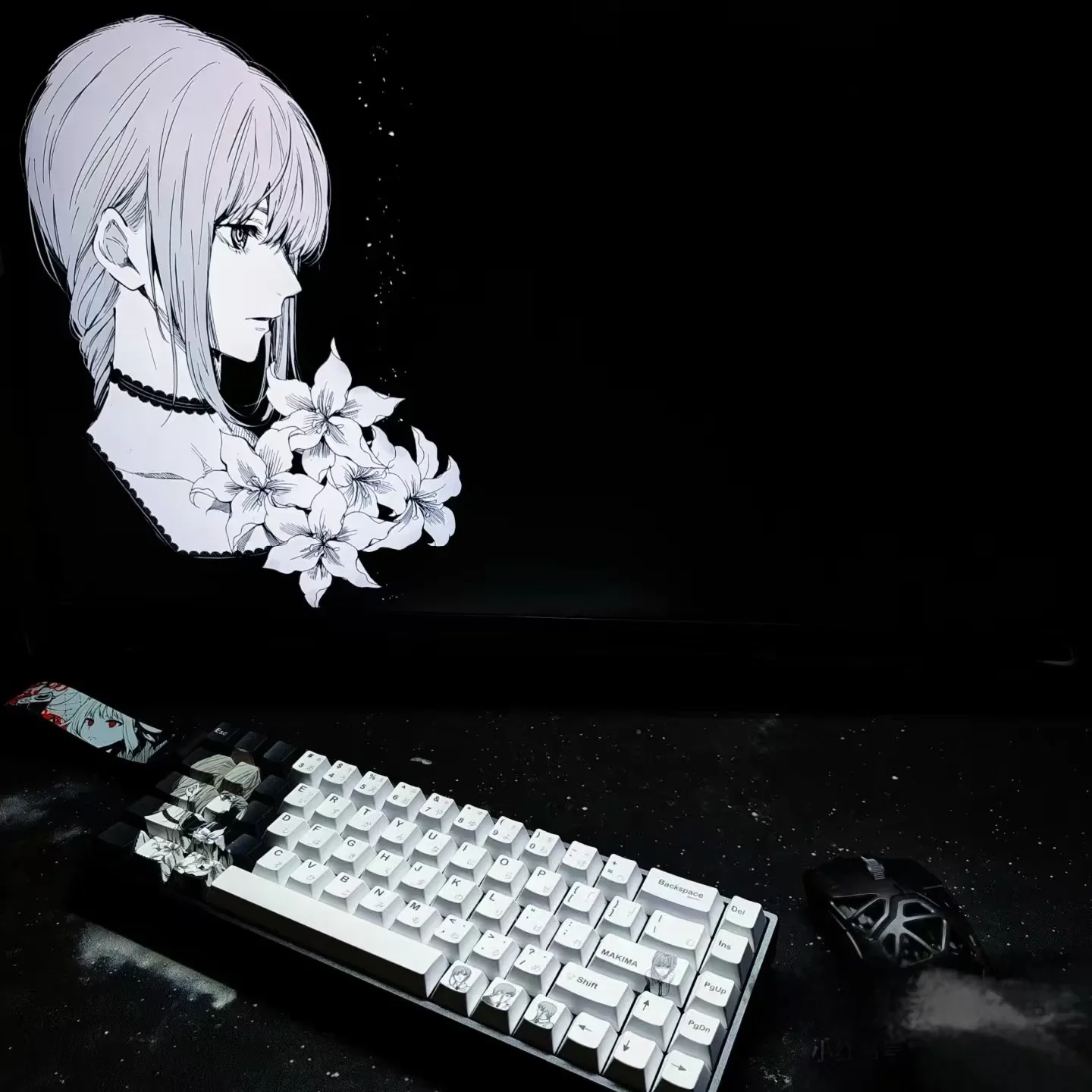142 Keys Makima Anime Keycaps PBT Alice Keycap Chreey Keycaps Japan Key Cap Dye-sub Mechanical Keyboard Caps for 64/68/71/108