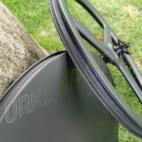 Urkesport 20 inch 451 Carbon Wheels Disc Brake 3 Spoke+Closed Ratchet 36T 26mm Clincher Tubeless QR / TA Folding Bike Wheel UCI