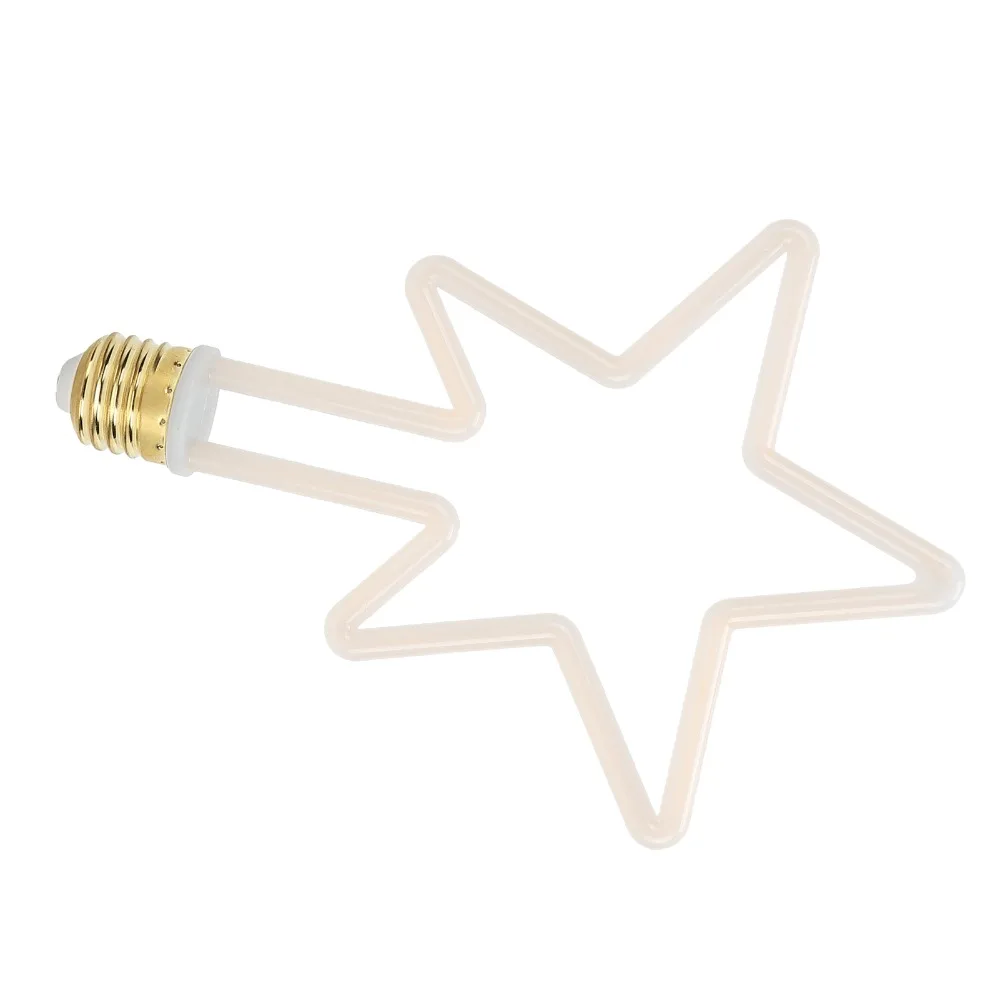 

Vintage E27 Base LED Decorative Bulb 4W 2700K Warm Light Decorative Light Star-Shaped Five-Pointed Star Decorative Lamp Bedroom