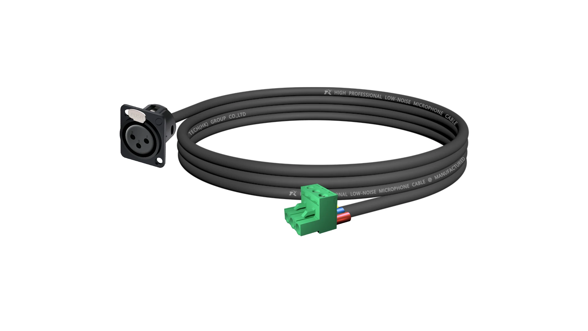 D-type XLR to 5.08/3-pin Phoenix Plug Adapter Cable for Audio Processor Disassembly Module PCB to XLR Male/Female socket Wire