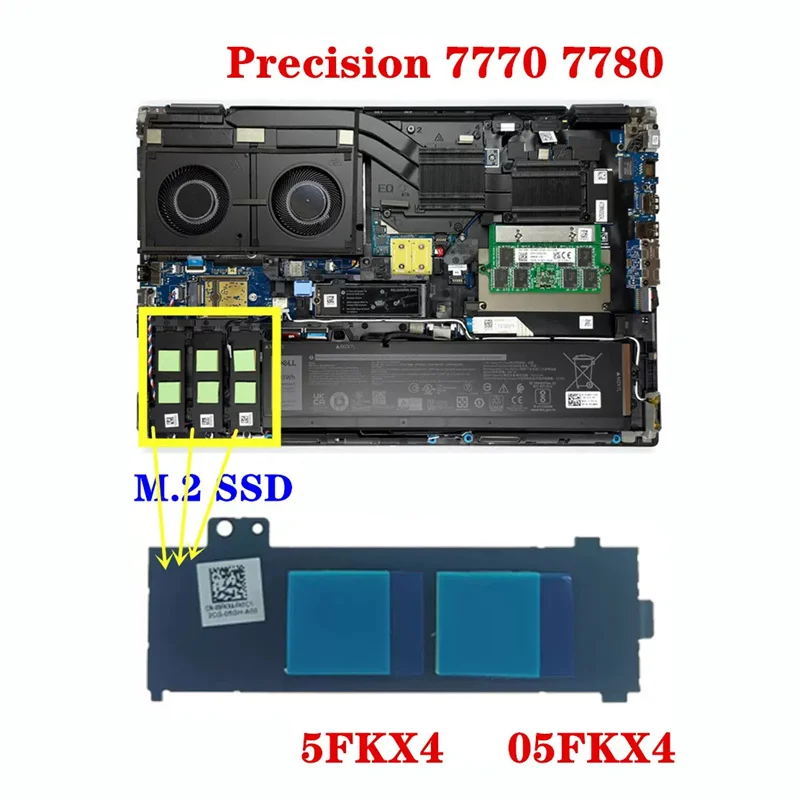 New Genuine Laptop M.2 SSD Heatsink Plate Bracket for Dell