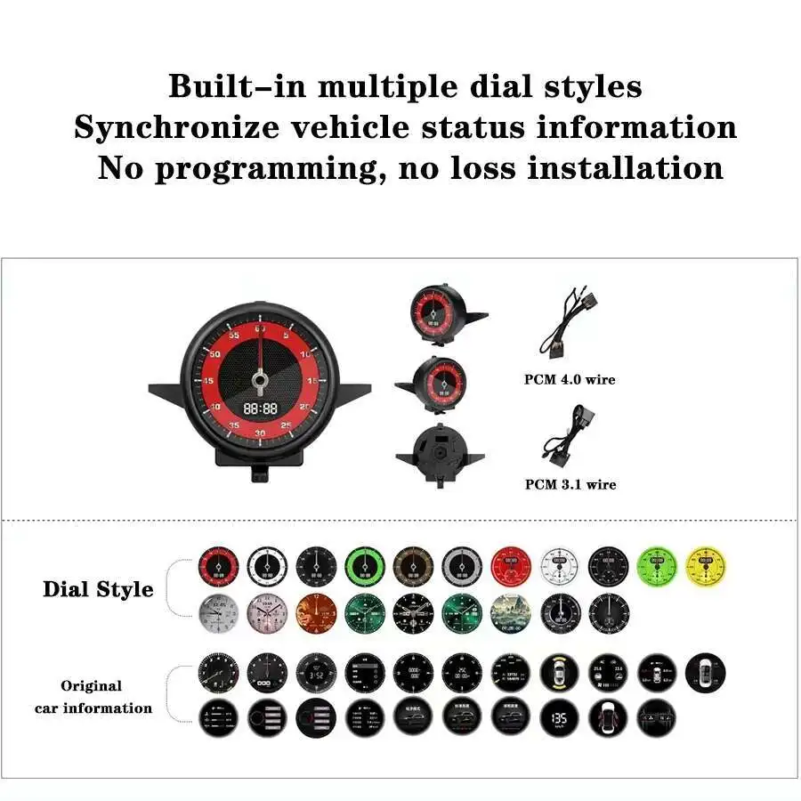 For Porsche Macan 2014-2021 New Upgrade LCD Car Stopwatch Interior Dashboard Central Clock Compass Time Electronic Meter