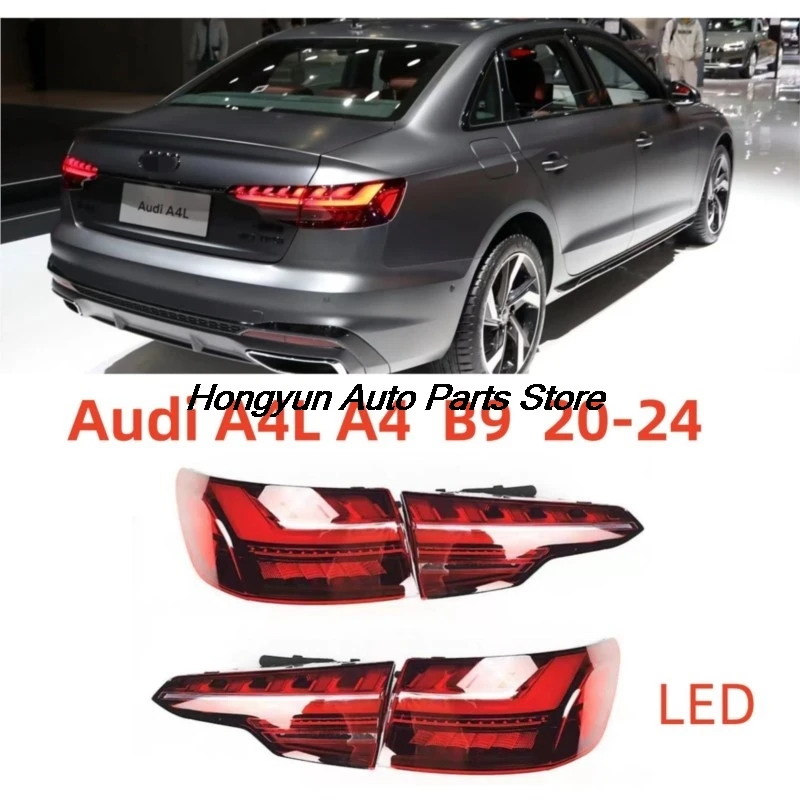 Car Accessories For Audi A4L A4  B9 2020 2021 2022 2024 LED Tail Light Turn Signal Reversing Warning Brake Taillight Assembly