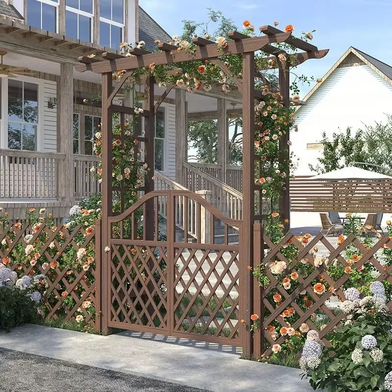 Wooden Grape Trellis Arbors, Size and Material Customizable.