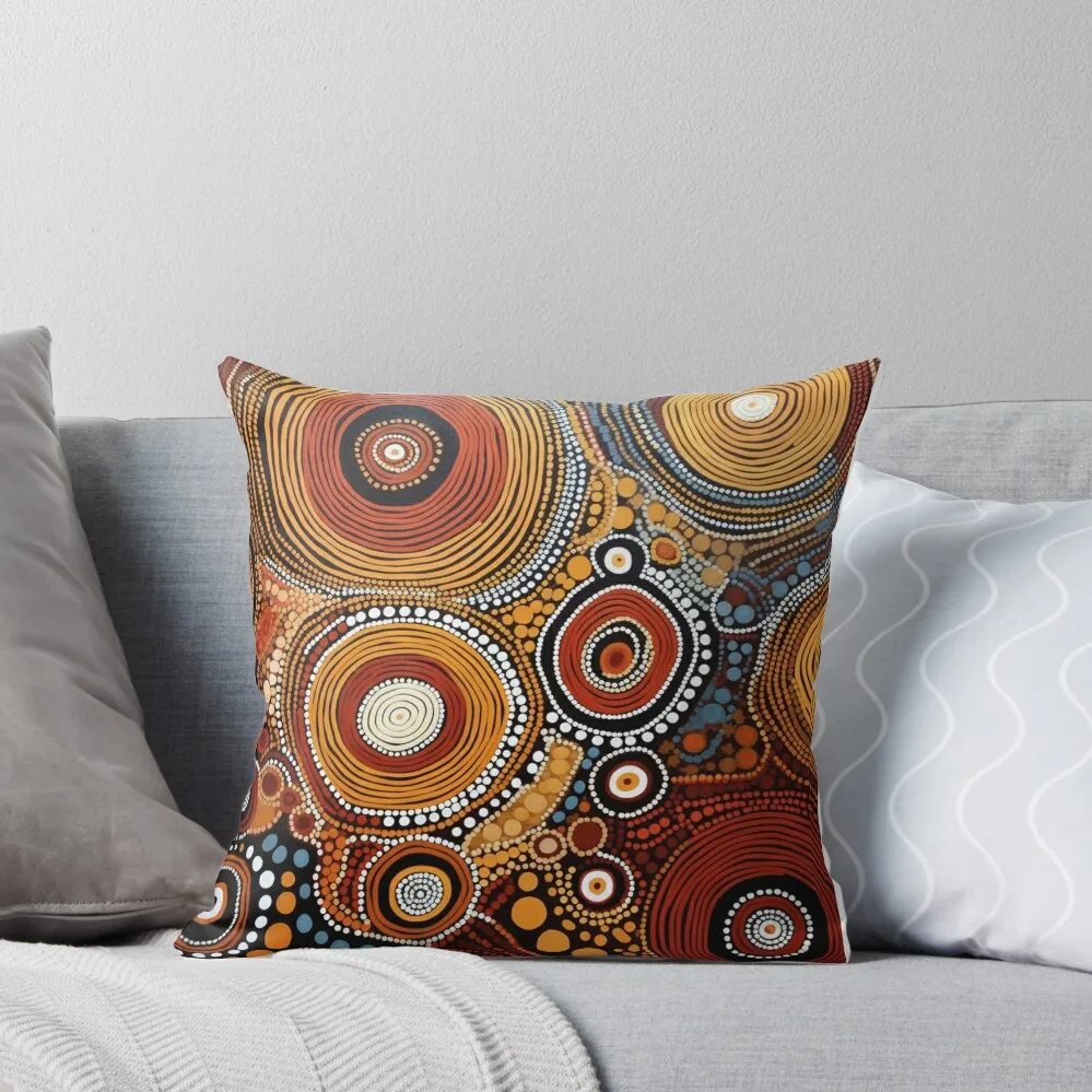 

Aboriginal Art Print Throw Pillow Luxury Pillow Cover Sofa Cushion Cover Plaid Sofa pillow