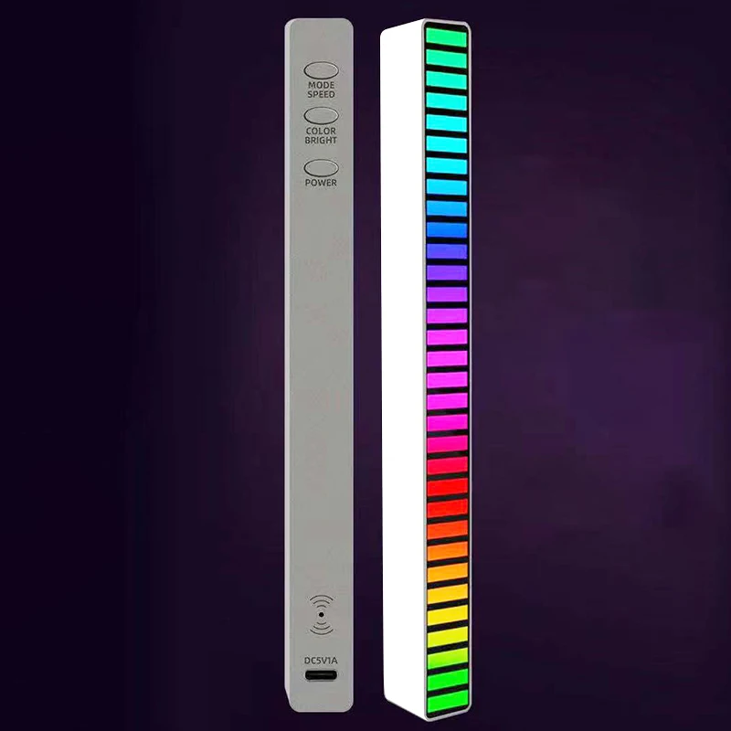 RGB Music Atmosphere Light Voice-activated Pickup Rhythm Light LED Smart Light Bar Suitable for Game TV RV Desktop Modification