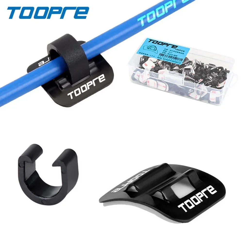 

POTEAX 10 Sets Mountain Bike Bicycle Brake Cable Guide Seat Frame Tubing Fixing Clamp C-buckle Cycling Accessories