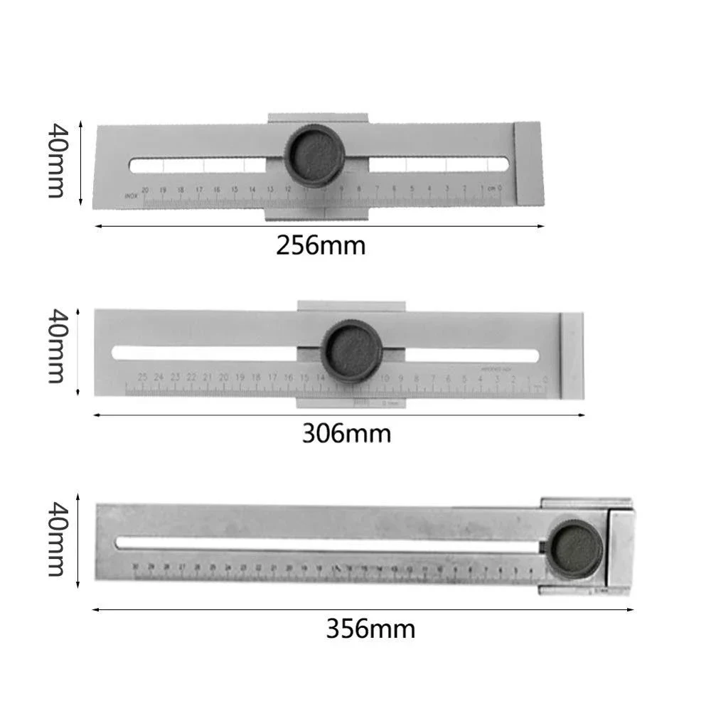 200/250/300MM Carbon steel Parallel Ruler Marker Gauge Precise Sliding Line Ruler Durable Straight Ruler for Woodworking