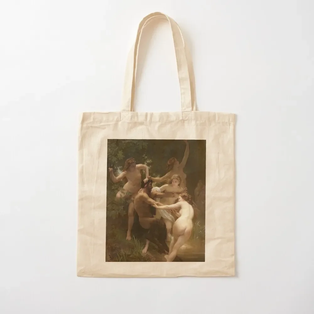 

William-Adolphe Bouguereau - Nymphs and Satyr, 1873 Tote Bag canvas tote bag woman shopping bag Women's bags great