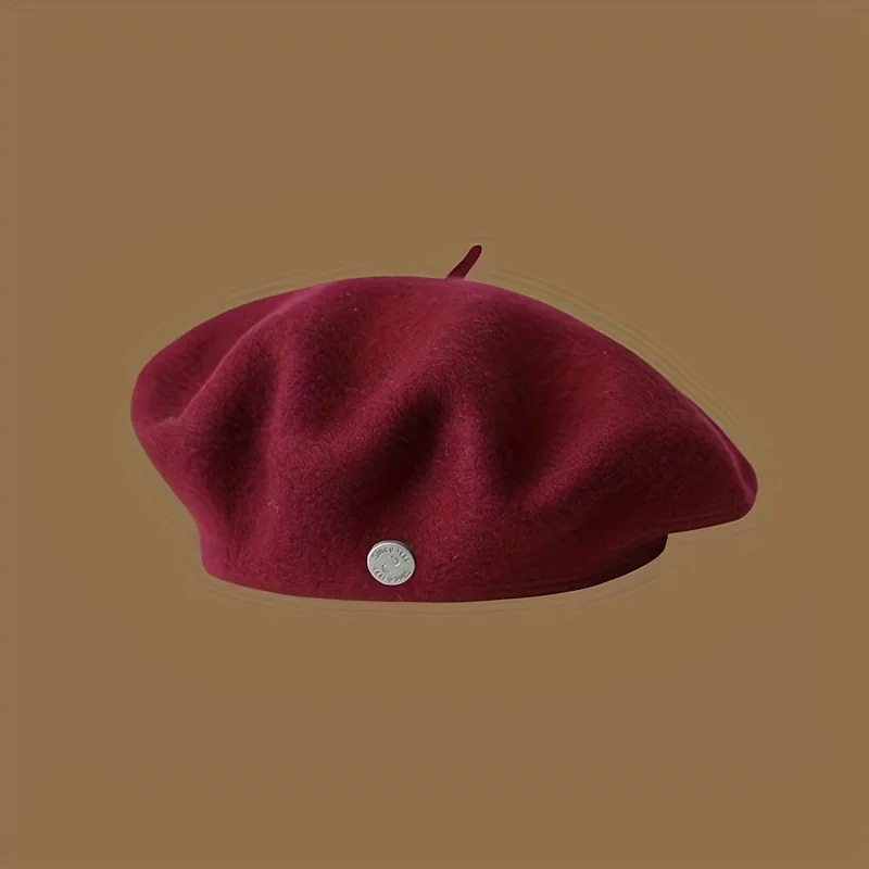 قبعة رسام فنية متعددة الوظائف للخريف والشتاء بتصميم عتيق بلون سادة للرجال والنساء #6