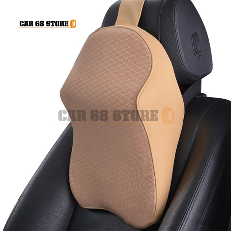 Car Neck Pillow Adjustable 3D Memory Foam Auto Headrest Travel Pillow Neck Support Holder Seat Covers Auto Interior Accessories