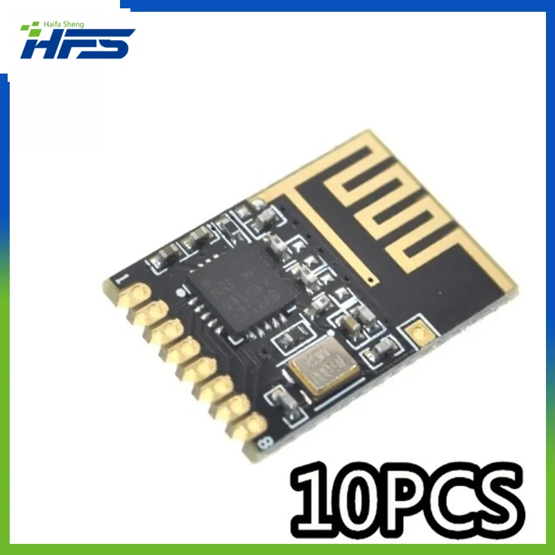 

10PCS Component Kit NRF24l01+ 2.4GHz Wireless Module Mini Version Power enhanced version SMD