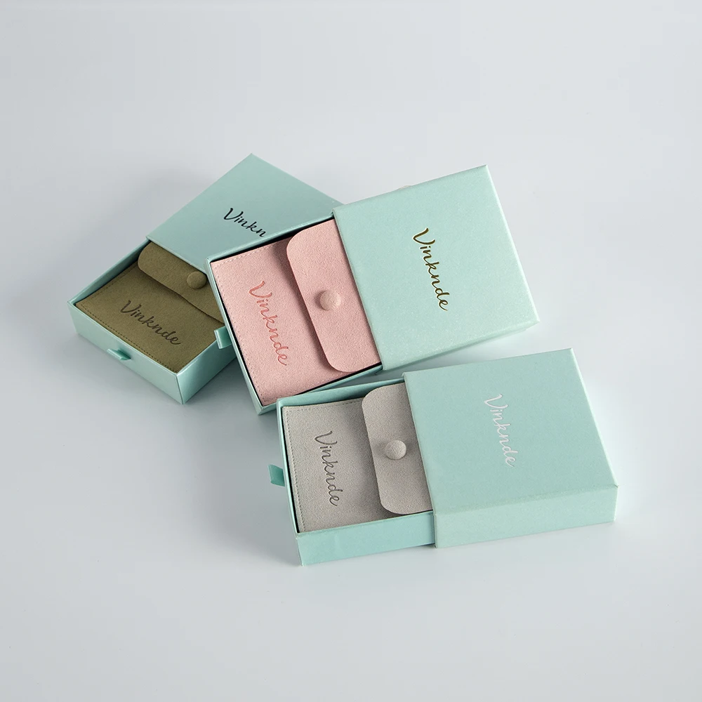 

Custom logo Personalized Luxury Small Gift Packaging Paper Wedding Jewelry Box Gift Paper Drawer Boxes with Pull Ribbon