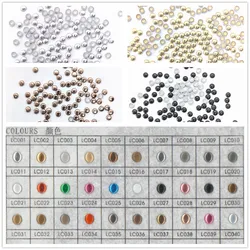 Borchie rotonde in metallo 4MM Hotfix Hot Fix borse con strass perline in metallo Punk rivetti decorativi Flatback 144 pezzi artigianato glitterato