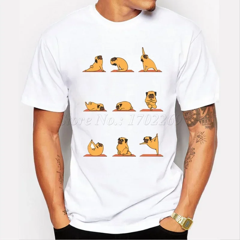 Pomeranian/kedi/güney/fil/İngilizce Bulldog/Pug hipster serin erkek tops/tee Hayvan komik tasarım erkekler t-shirt  streetwear