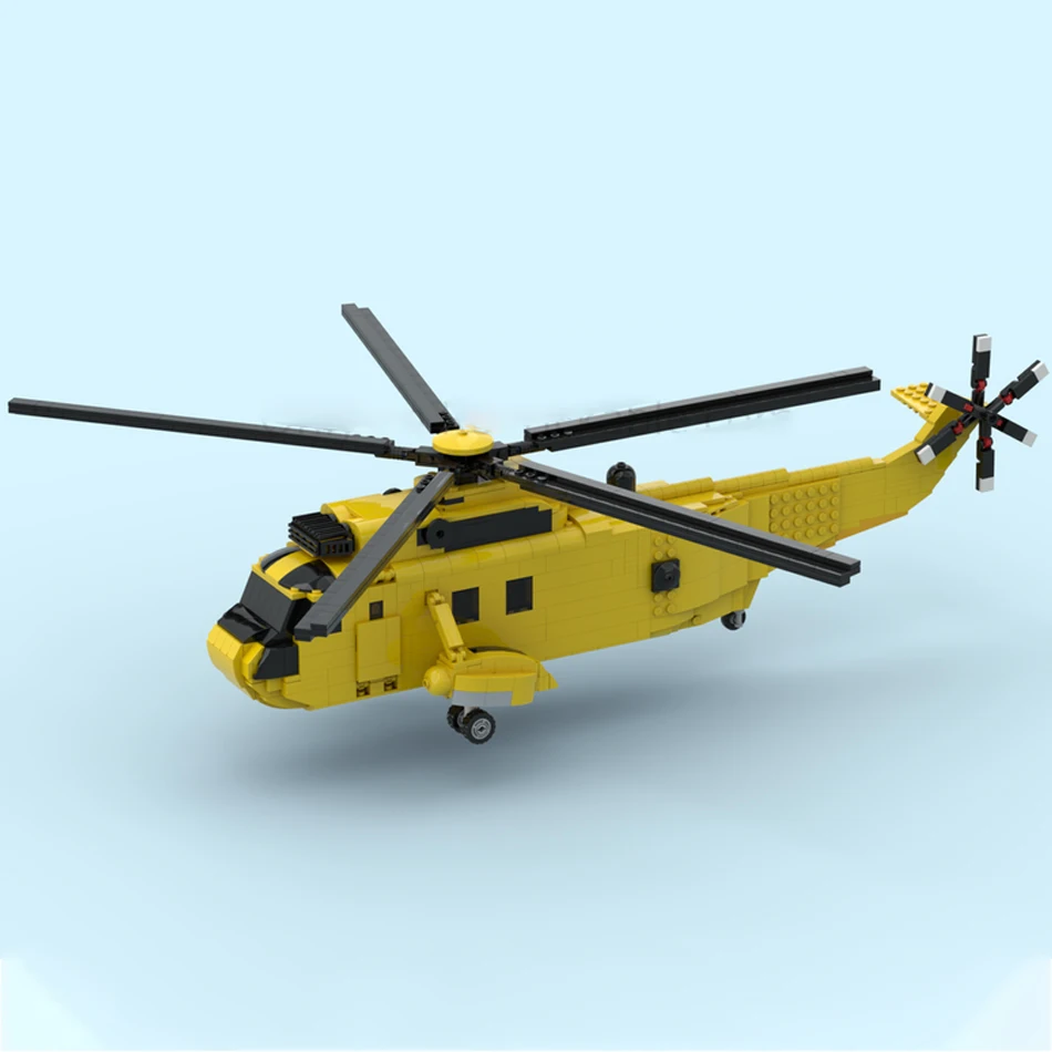 Britische Militärwaffen Sea King HAS Mk Serie MOC Technologie Ziegel Modell Flugzeug Bausteine DIY Kinder Weihnachten Spielzeug