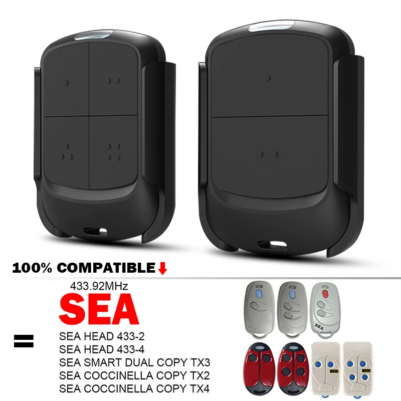 

For SEA HEAD 433-2 433-4 COCCINELLA COPY TX2 TX4 Garage Door Remote Control 433.92MHz Clone SEA SMART DUAL COPY TX3 Gate Opener