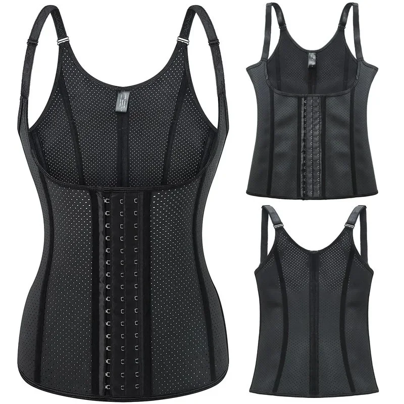 Support Tight Waistshapers 12 Steel Rib Small Shoulder Strap Vest Rubber Corset Punching Breathable Body Shaping Top Chest