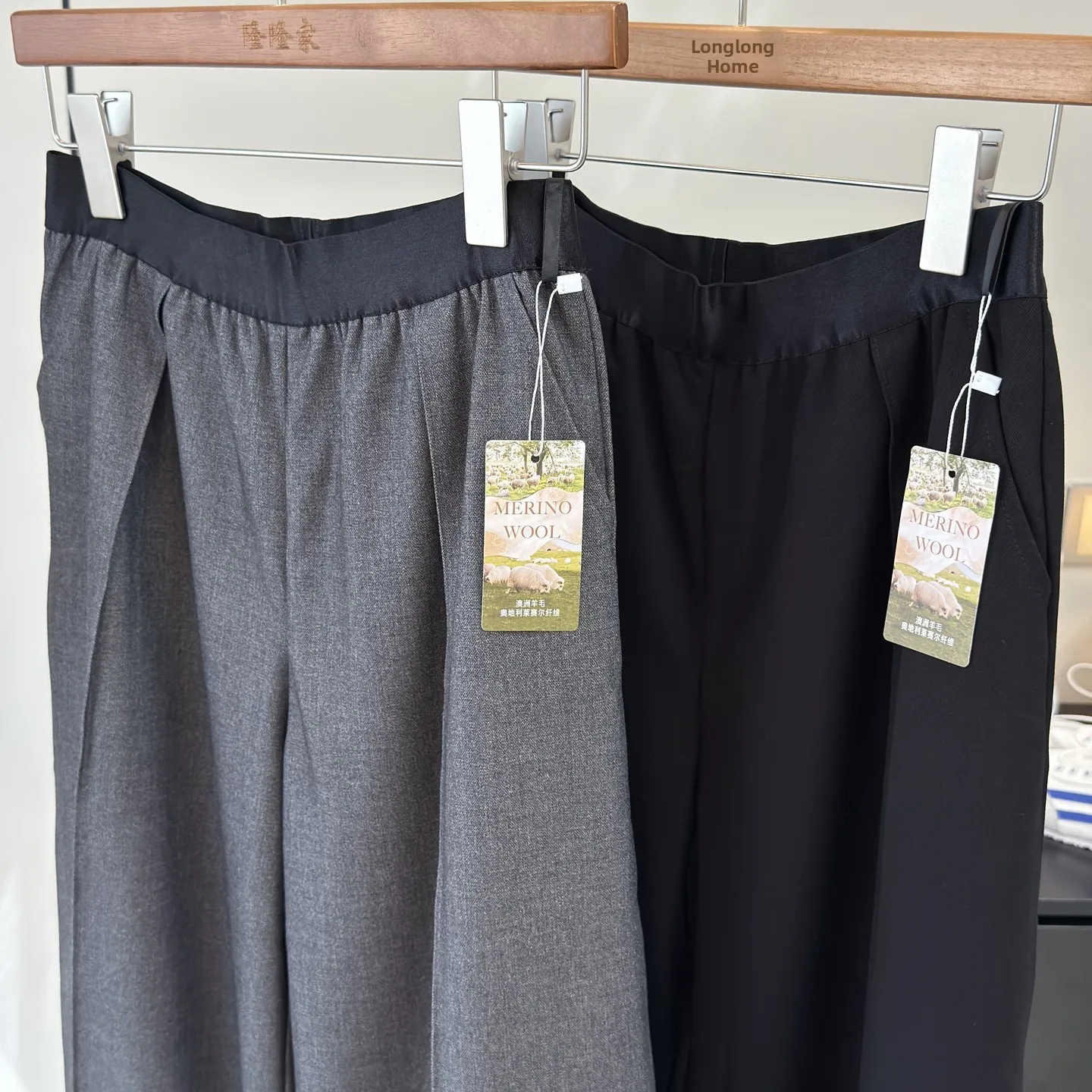 High Waist Wide Leg Wool Blend Casual Pants Women's Sli Tailored Leg ape Slimming mid S Commute Friendly