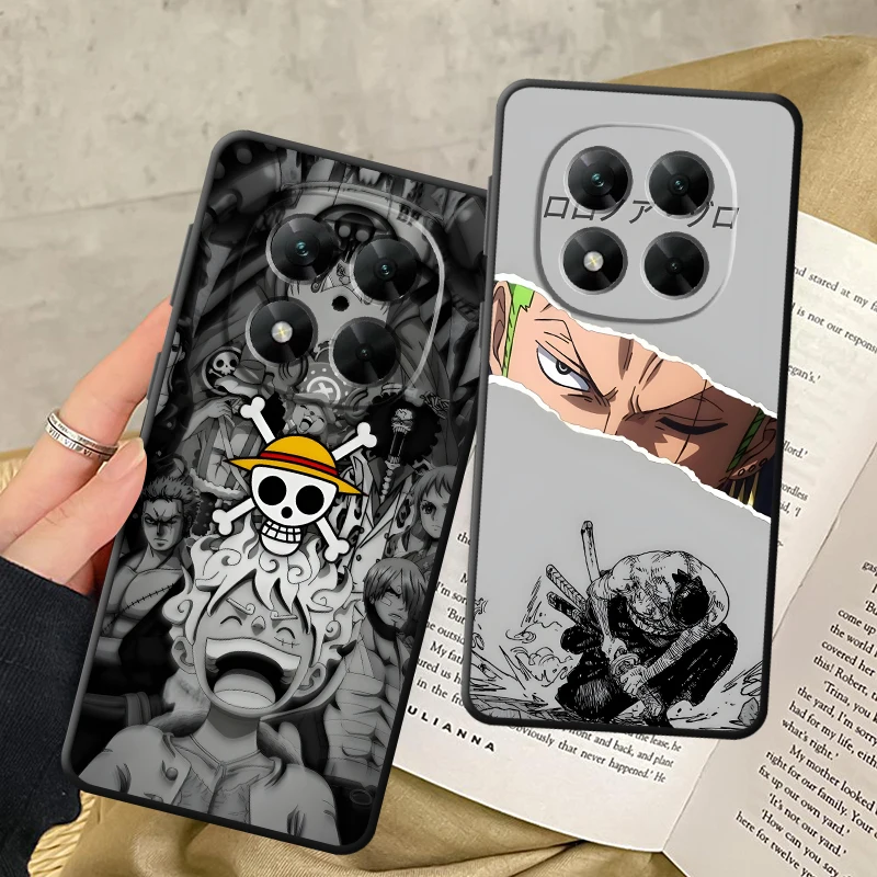 Case for Xiaomi Redmi Note 9S 9 10 11 12 Pro 11s 7 8 10S 13 14 Pro Plus 12s Black Soft Phone Cover One Piece Cartoon Comic