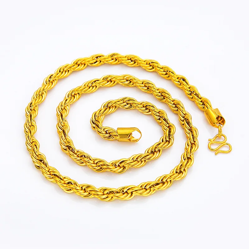 

Twist Boss Necklace 24K Gold AU999 Unisex - Elegant, great for gifting business professionals