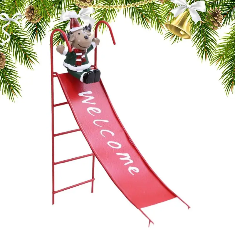 

Automatic Climbing Ladder Santa Claus Doll Electric Christmas Rail Slide Music Toy Christmas Tree Ornaments Decoration Kids Gift
