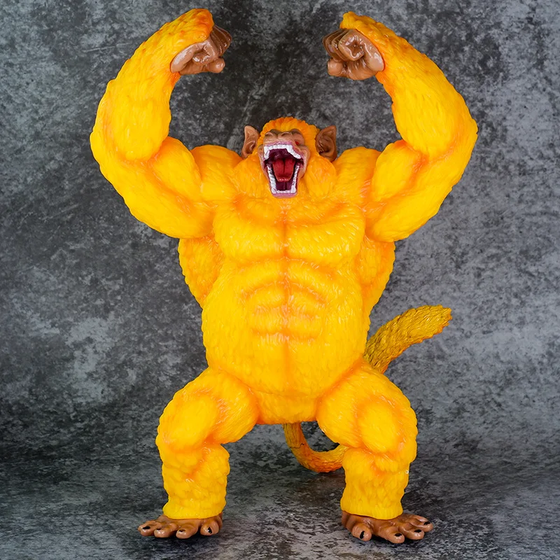40cm tamanho grande anime dragon ball super saiyan son goku dourado grande macaco gk pvc figura de ação estátua coleção modelo brinquedos boneca