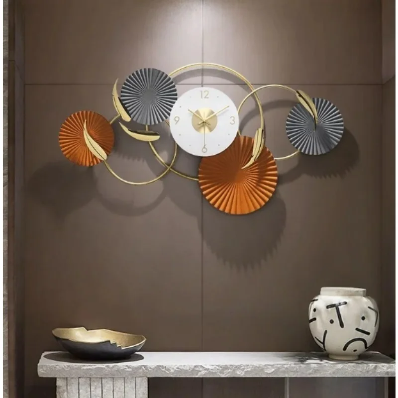 Wall clock lamp luxury clock living room home atmosphere wall clock