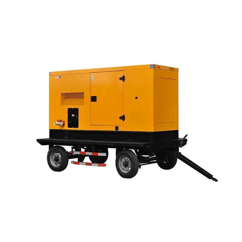 LETON POWER 8kw 10kw 15kw 20kw 25kw 30kw Goedkope Draagbare Drie Fase Mini Trailer Diesel Generator Met Geluiddichte Luifel