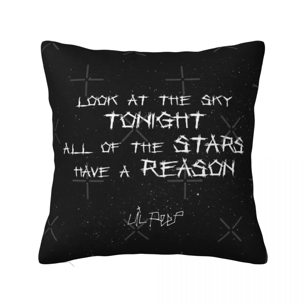 Customized Soft Pillowcase Cushion Cover, Zippered Pillow Cases, Lil Peep Star Shopping Lyrics