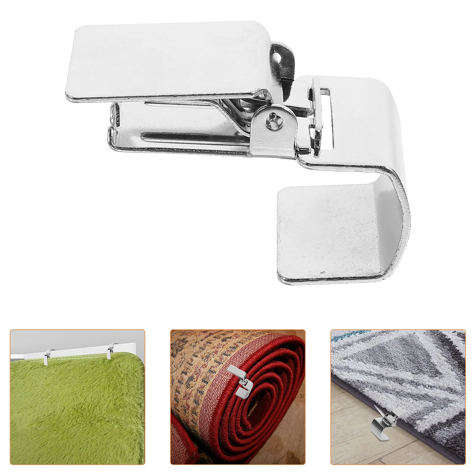 

6pcs Stainless Steel Carpet Curtain Clips Rug Display Clamps For Hanging Rugs Blankets Tapestry Home Decoration Organizer