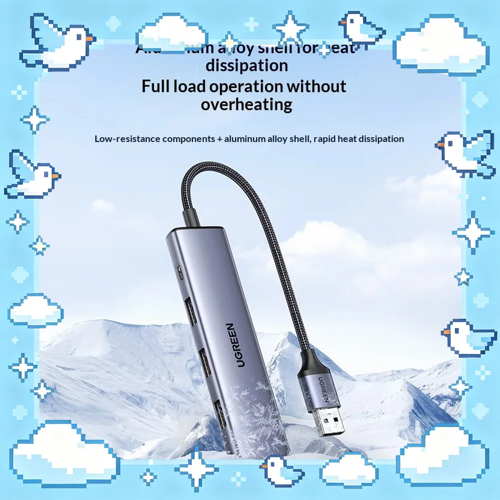 UGREEN CM473 15921 USB 3.0 Hub 4 Port High Speed USB Splitter Expansion Adapter 0.5m Cable for Laptop Computer