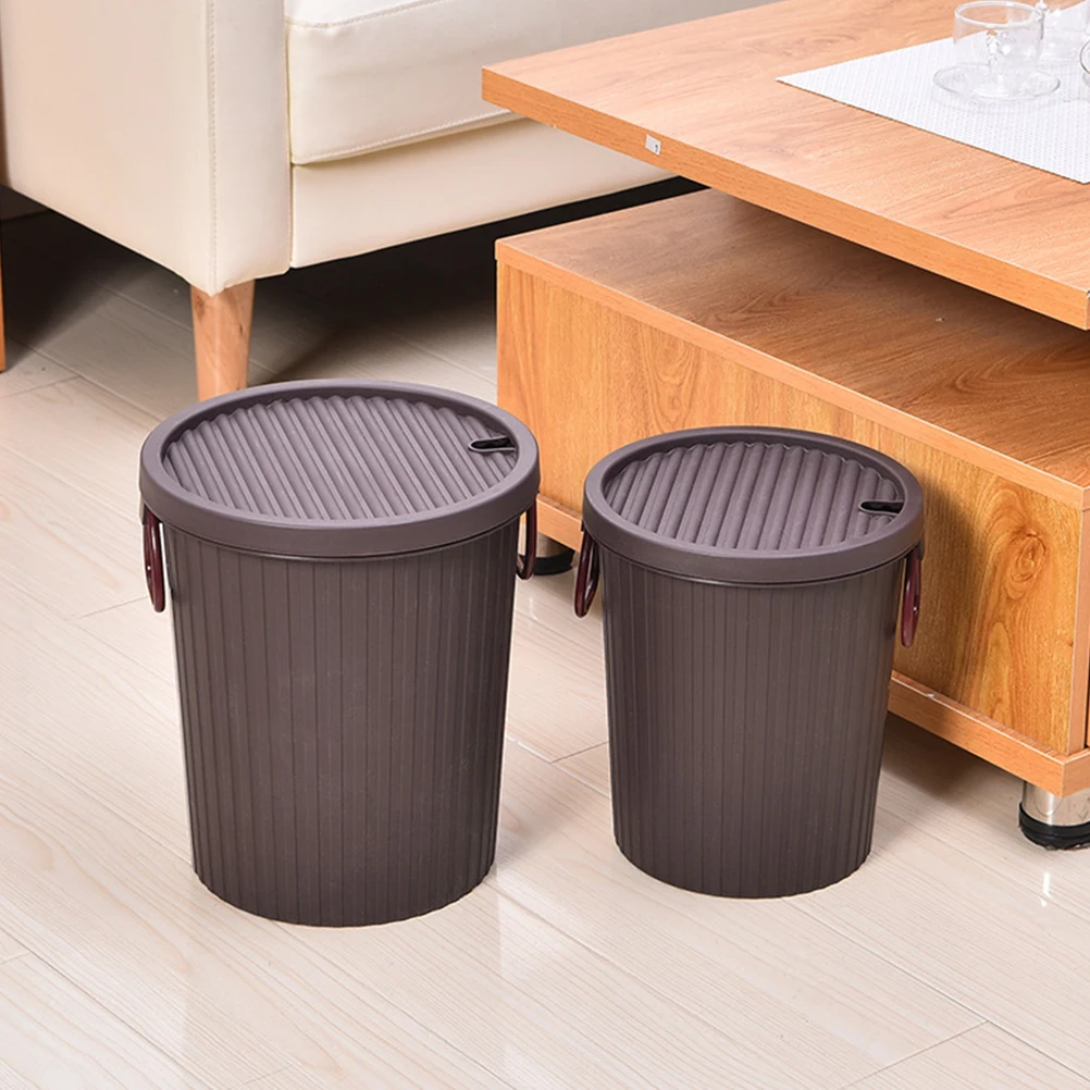 

Tea Dregs Trash Can Lid Round Filter Bucket for Kitchen Living Room Office Plastic Garbage Bin Tea Waste Storage