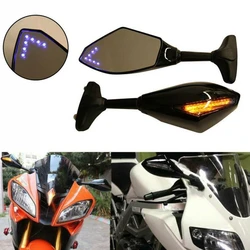 Motorcycle LED Rearview Mirror with Light for Yamaha YZF R1 R6 FZ1 FZ6 600R R3