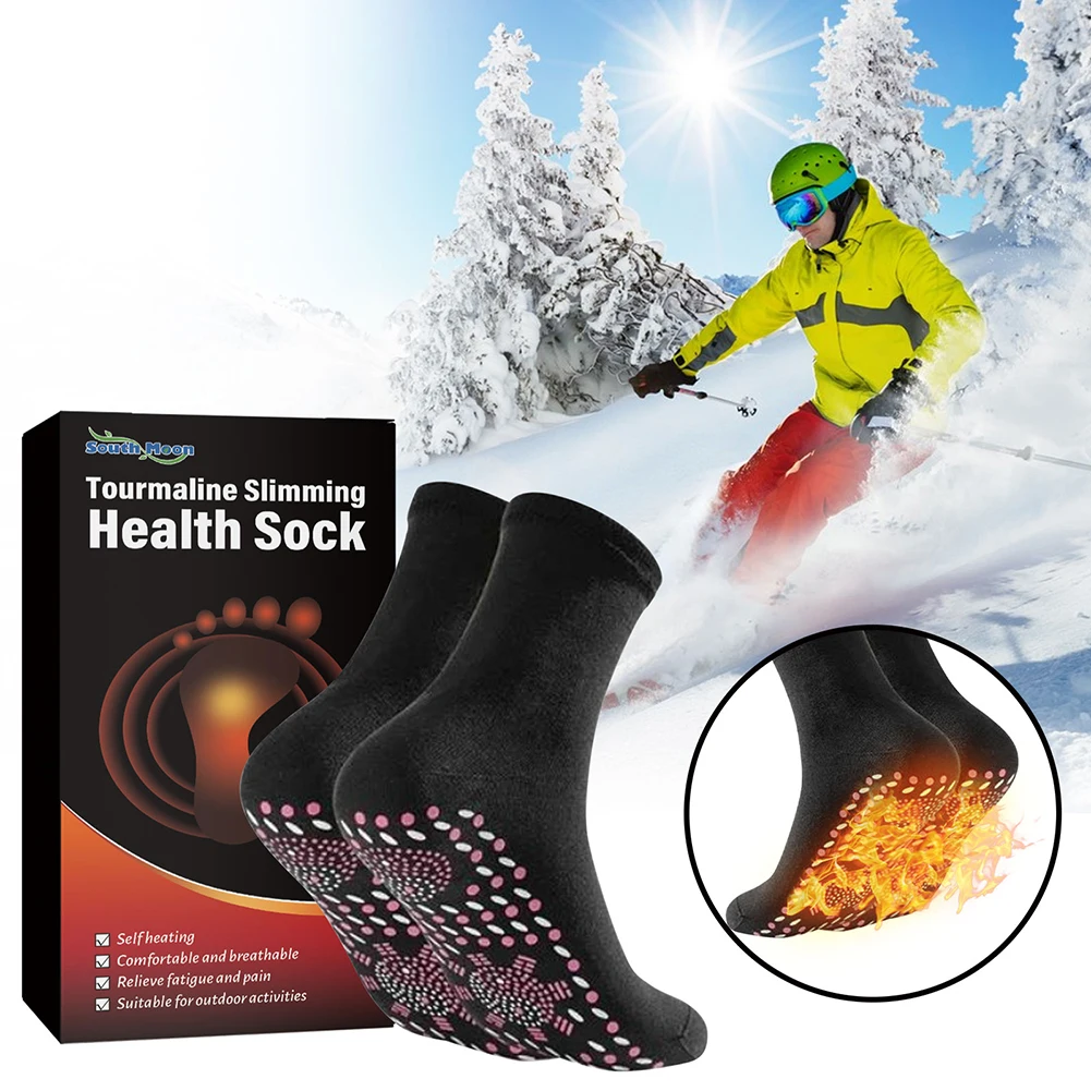 Winterwarme zelfverwarmde massagesokken Therapie Antislip magnetische thermische sokken Comfortabele steunzool voor kamperen Wandelen Skiën