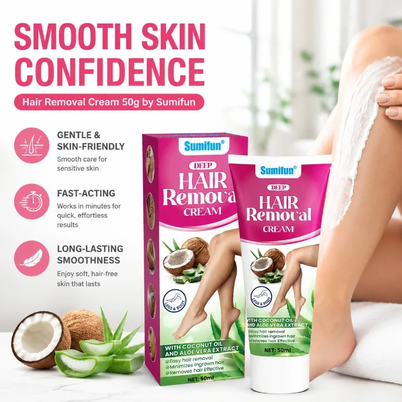 Skin-friendly Mild Depilation Cream Zero Irritation Formula Painless Hair Remover Suitable for All Skin Types Quickly Clear Body