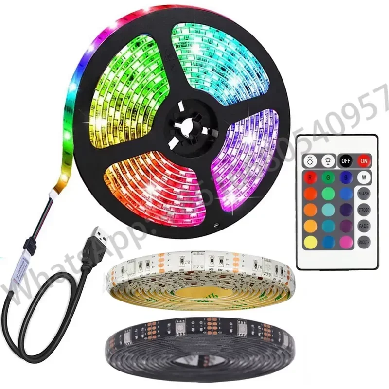 2835 5050 DC5V IP65 Flexible TV Backlight Kit USB RGB Smart Led Strip Light with 24 Key IR Remote Controller