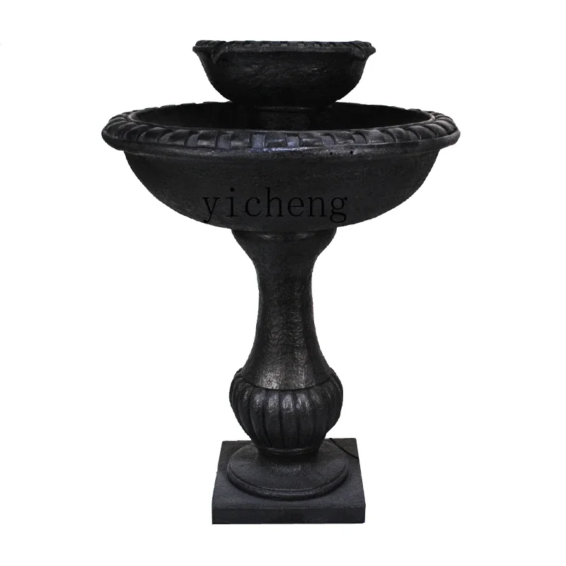 B1 solar fountain outdoor courtyard fountain ornament decorative fiberglass fairy garden