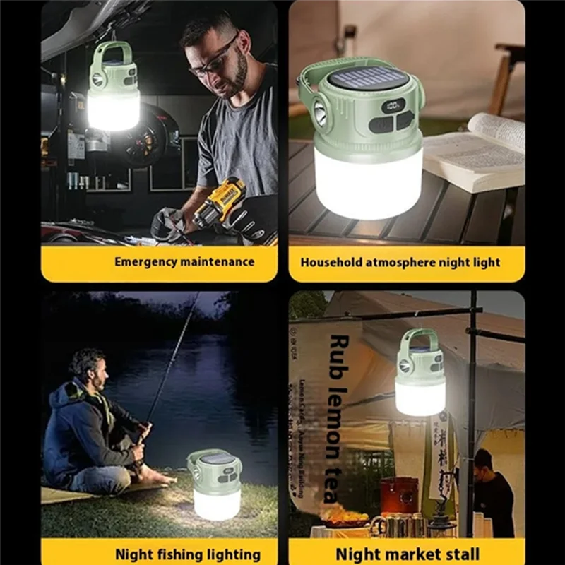 

GYTB-LED Solar Bulb Light Rechargeable Portable Lanterns Waterproof Outdoor Night Market Camping Tent Outage Emergency Lamp